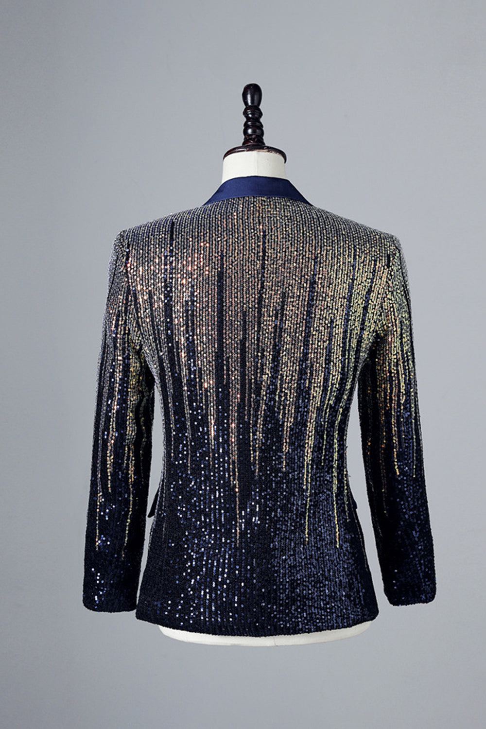 Blazer monopetto da uomo glitter Navy Senzé
