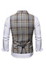 Carica l&#39;immagine nel visualizzatore di Gallery, Check Single Breasted Grigio Men&#39;s Casual Vest