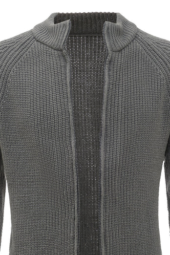 Maglione uomo grigio full-zip