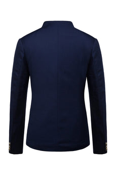 Navy Stand Colletto Monopetto Blazer da Uomo