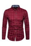 Plus Size Business Slim Square Neck Camicia da uomo