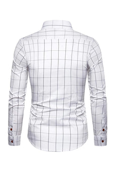 Plus Size Business Slim Square Neck Camicia da uomo
