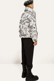 Stand-Up Collar Pittura a inchiostro Warm White Duck Down Jacket