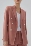 Nero doppiopetto Peak Lapel Women Party Blazer