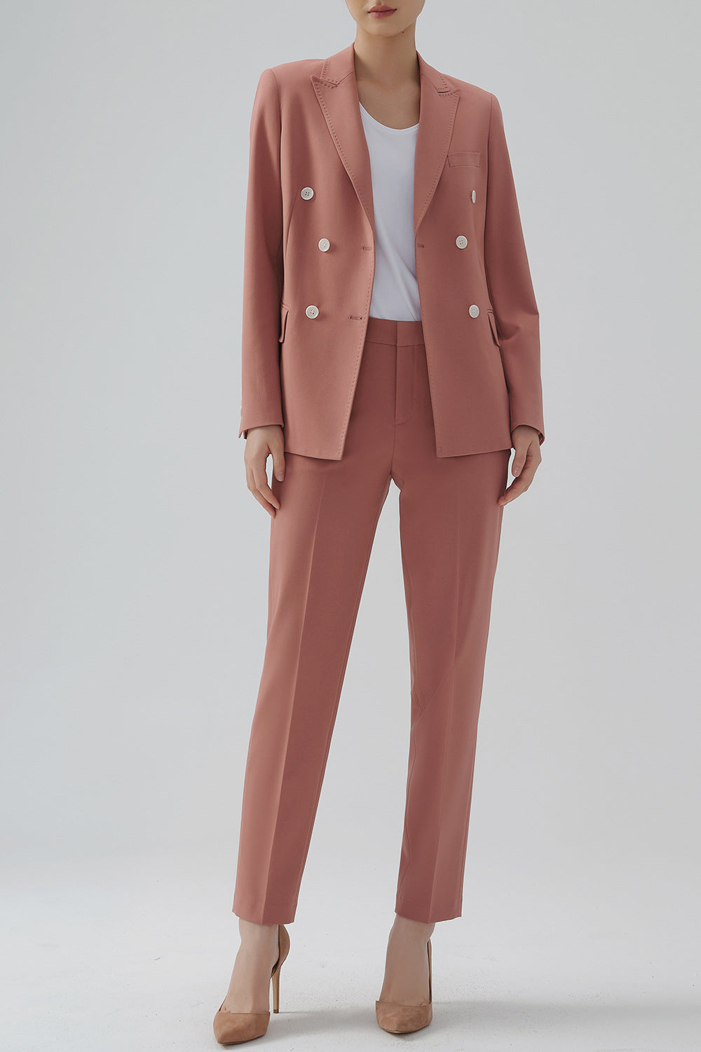 Nero doppiopetto Peak Lapel Women Party Blazer