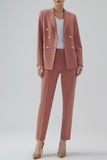 Nero doppiopetto Peak Lapel Women Party Blazer