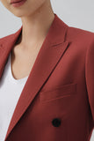 Nero doppiopetto Peak Lapel Women Party Blazer