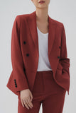 Nero doppiopetto Peak Lapel Women Party Blazer