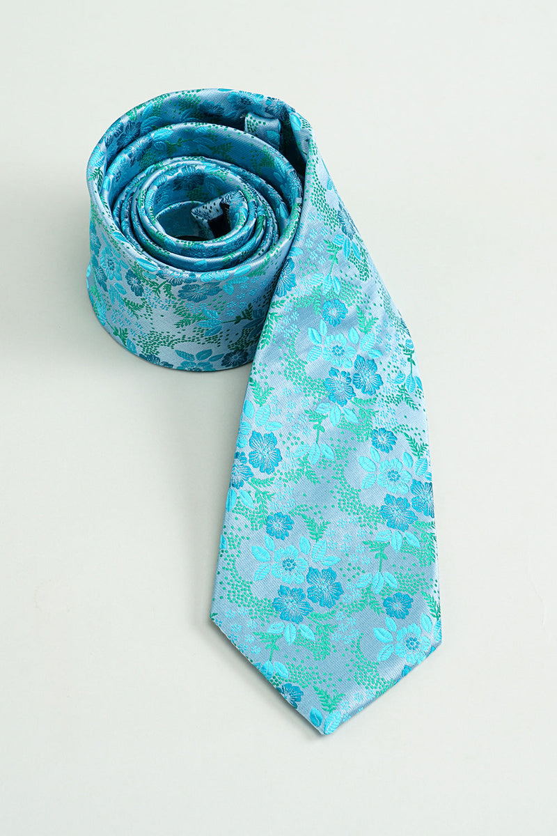 Carica l&#39;immagine nel visualizzatore di Gallery, Cravatta Formale In Raso Jacquard Blu