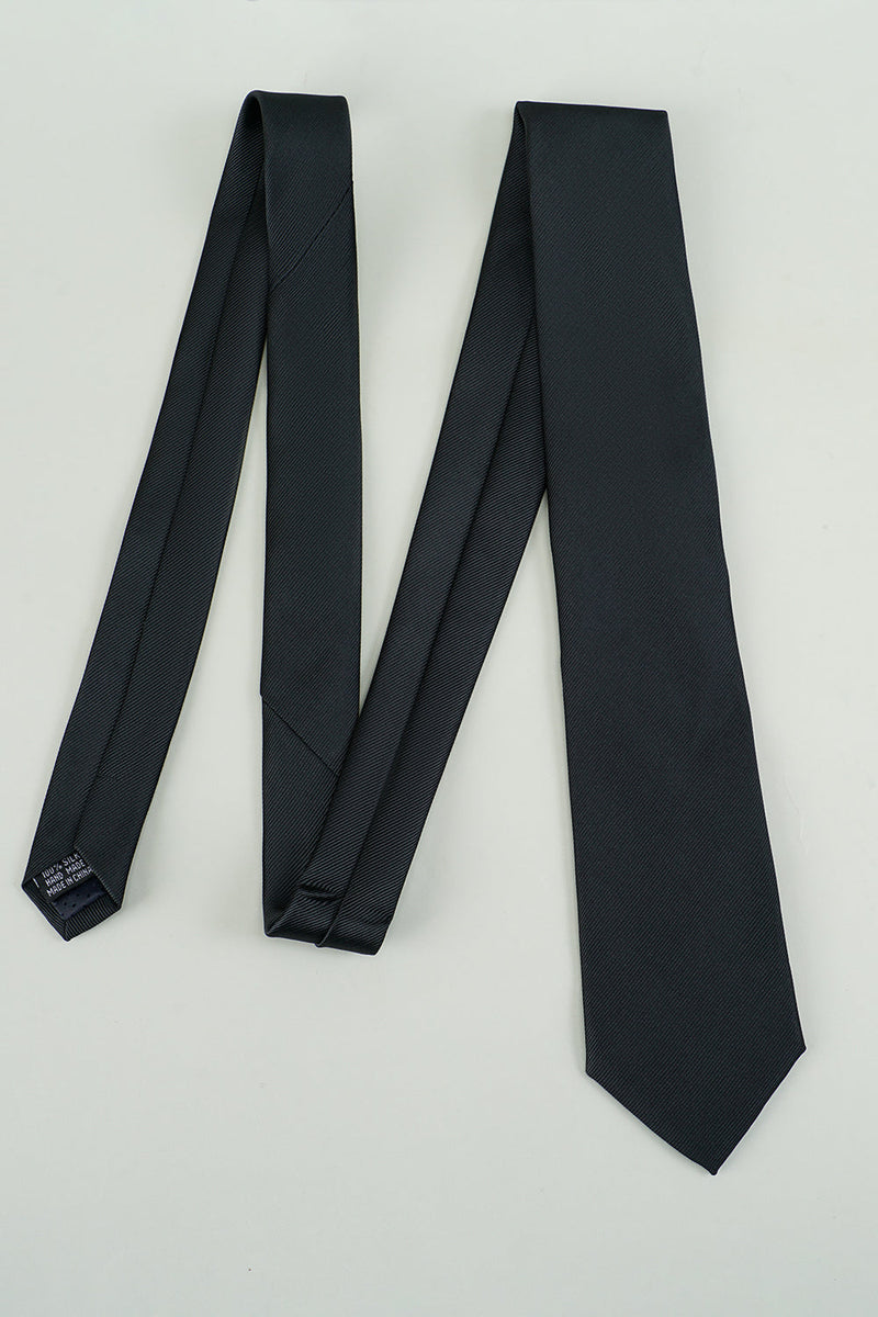 Carica l&#39;immagine nel visualizzatore di Gallery, Cravatta da festa in raso solido nero