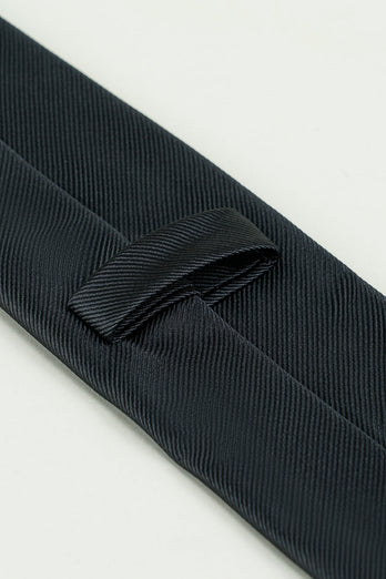 Cravatta da festa in raso solido nero
