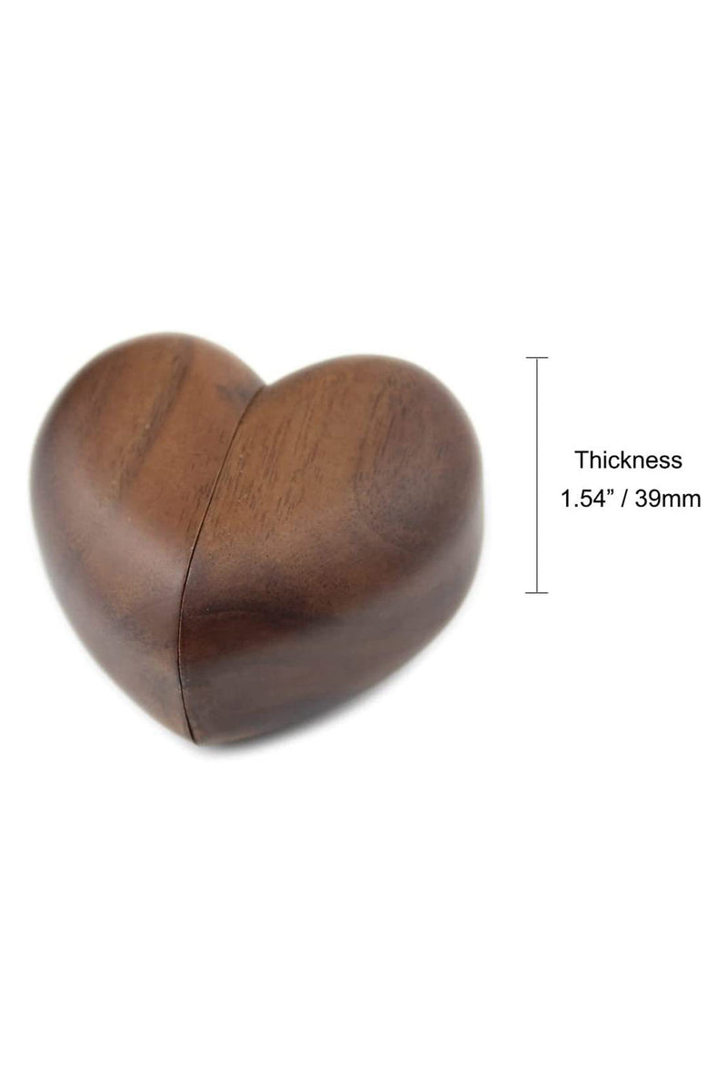 Carica l&#39;immagine nel visualizzatore di Gallery, Scatola di anelli di fidanzamento a forma di cuore in legno