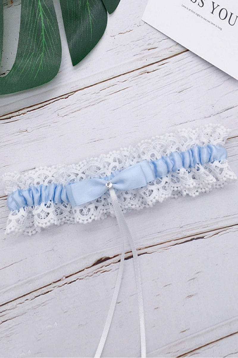 Carica l&#39;immagine nel visualizzatore di Gallery, Royal Blue Lace Beaded Wedding Garter
