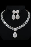 Royal Blue Crystal Necklace Orecchino Set di gioielli