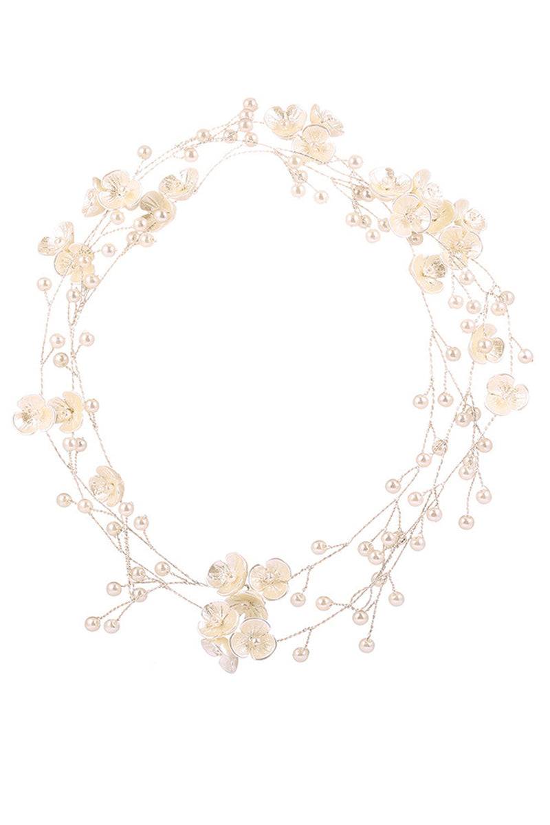 Carica l&#39;immagine nel visualizzatore di Gallery, Fascia da sposa bianca fiore
