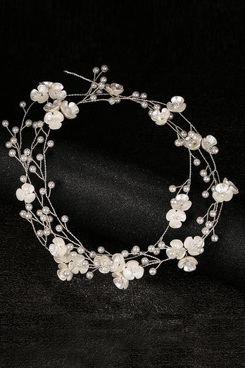 Fascia da sposa bianca fiore