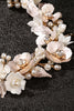 Carica l&#39;immagine nel visualizzatore di Gallery, Fascia da sposa a fiori d&#39;oro