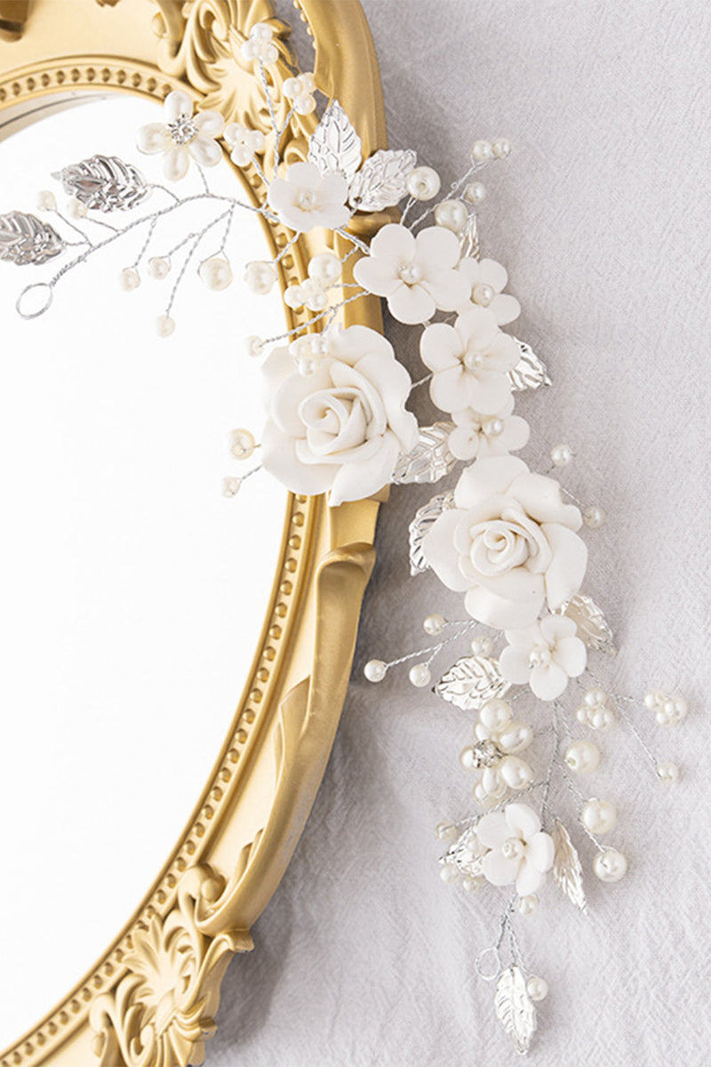 Carica l&#39;immagine nel visualizzatore di Gallery, Fascia perla White Flowers