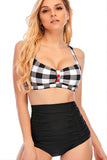 Plaid Halter Costumi da bagno a due pezzi