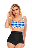 Plaid Halter Costumi da bagno a due pezzi