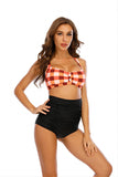 Plaid Halter Costumi da bagno a due pezzi