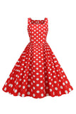 Abito Nero a Pois Vintage anni 1950