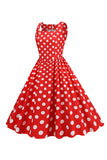 Abito Nero a Pois Vintage anni 1950