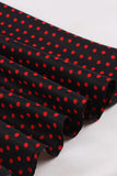 Pois nero 1950s abito con bottone