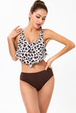 Leopard Due pezzi Costumi da bagno Marrone