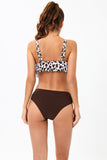 Leopard Due pezzi Costumi da bagno Marrone