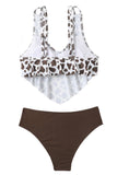 Leopard Due pezzi Costumi da bagno Marrone