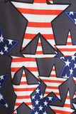 Black Cap Maniche American Flag stampato abito vintage