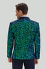 Carica l&#39;immagine nel visualizzatore di Gallery, Giacca Blazer Con Paillettes Verde Uomo