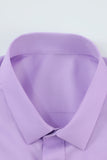 Camicia da uomo viola senza rughe a maniche lunghe solide