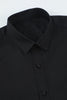 Carica l&#39;immagine nel visualizzatore di Gallery, Camicia da uomo nera a maniche lunghe solide