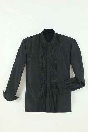 Nero Uomo Patchwork Maniche Lunghe Suit Shirt