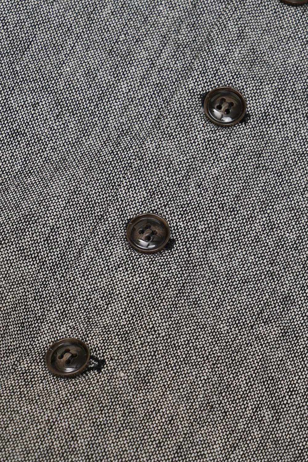 Grigio Solido Scialle Monopetto Scialle Revers Uomo Veste Uomo