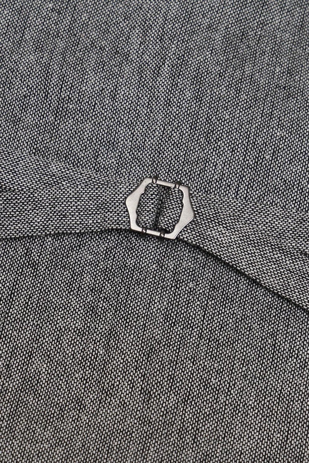 Grigio Solido Scialle Monopetto Scialle Revers Uomo Veste Uomo