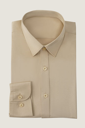 Camel Solid Maniche Lunghe Suit Shirt
