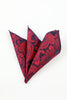 Carica l&#39;immagine nel visualizzatore di Gallery, Burgundy Jacquard Set di accessori da uomo a 5 pezzi Cravatta e papillon Tasca Quadrata Fiore Rever Pin Tie Clip