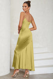 Spaghetti Straps Abito Formale Giallo Chiaro