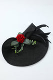 Cappello nero in stile anni '20 con fiore