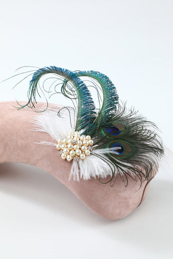 Forcine per capelli Great Gatsby Green Peacock anni '20