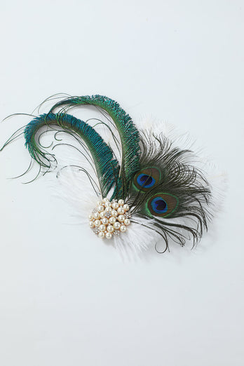 Forcine per capelli Great Gatsby Green Peacock anni '20