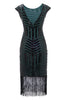 Carica l&#39;immagine nel visualizzatore di Gallery, Green Round Neck 1920s Flapper Abito