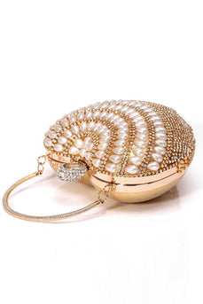 Champagne Perle perle Party Clutch