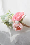 Blush Flower Wrist Corsage per matrimonio