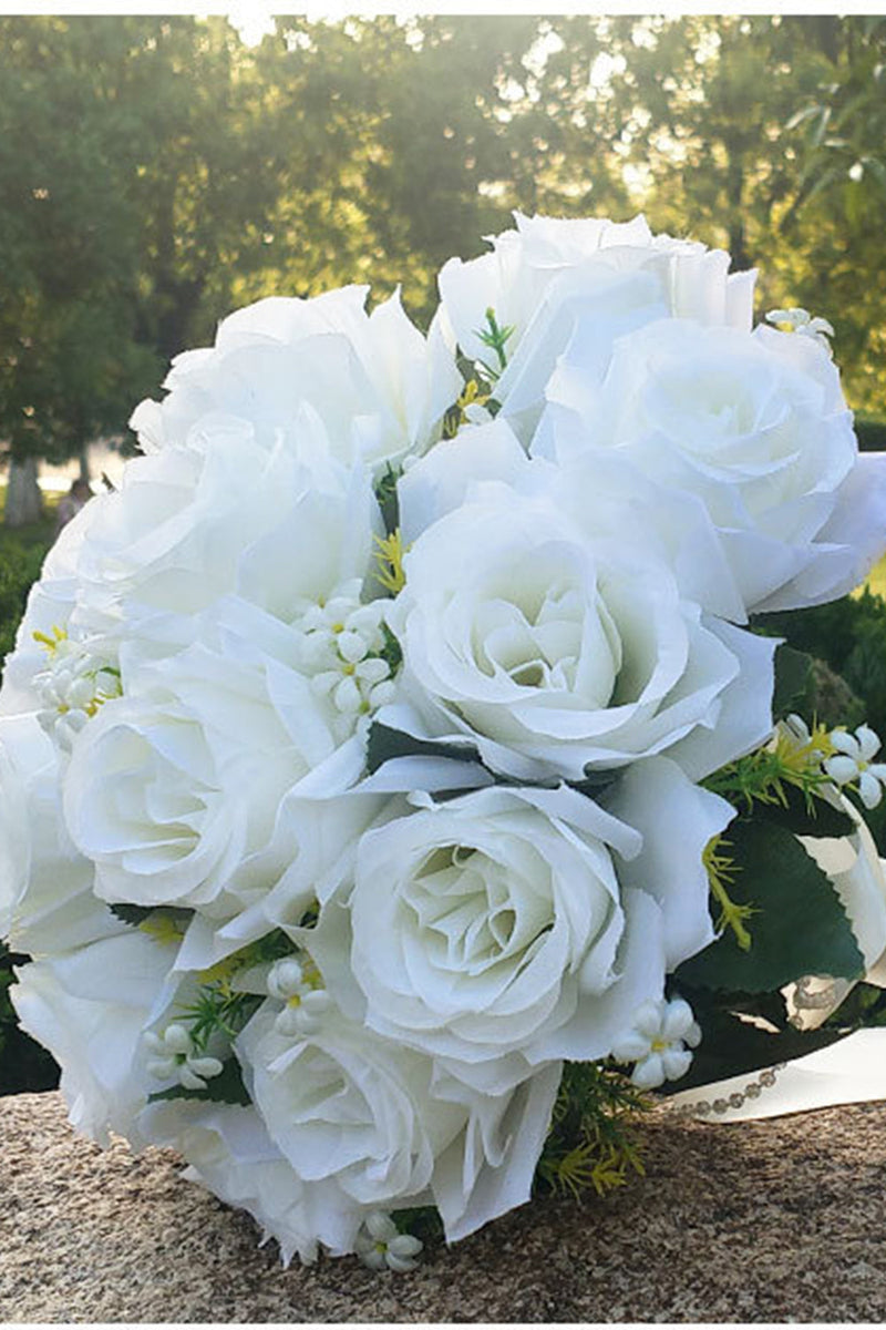 Carica l&#39;immagine nel visualizzatore di Gallery, Bouquet di damigella d&#39;onore rosa bianca