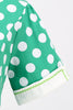 Carica l&#39;immagine nel visualizzatore di Gallery, Abito Vintage Dot Bianco Verde con Maniche Corte