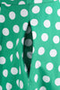 Carica l&#39;immagine nel visualizzatore di Gallery, Abito Vintage Dot Bianco Verde con Maniche Corte